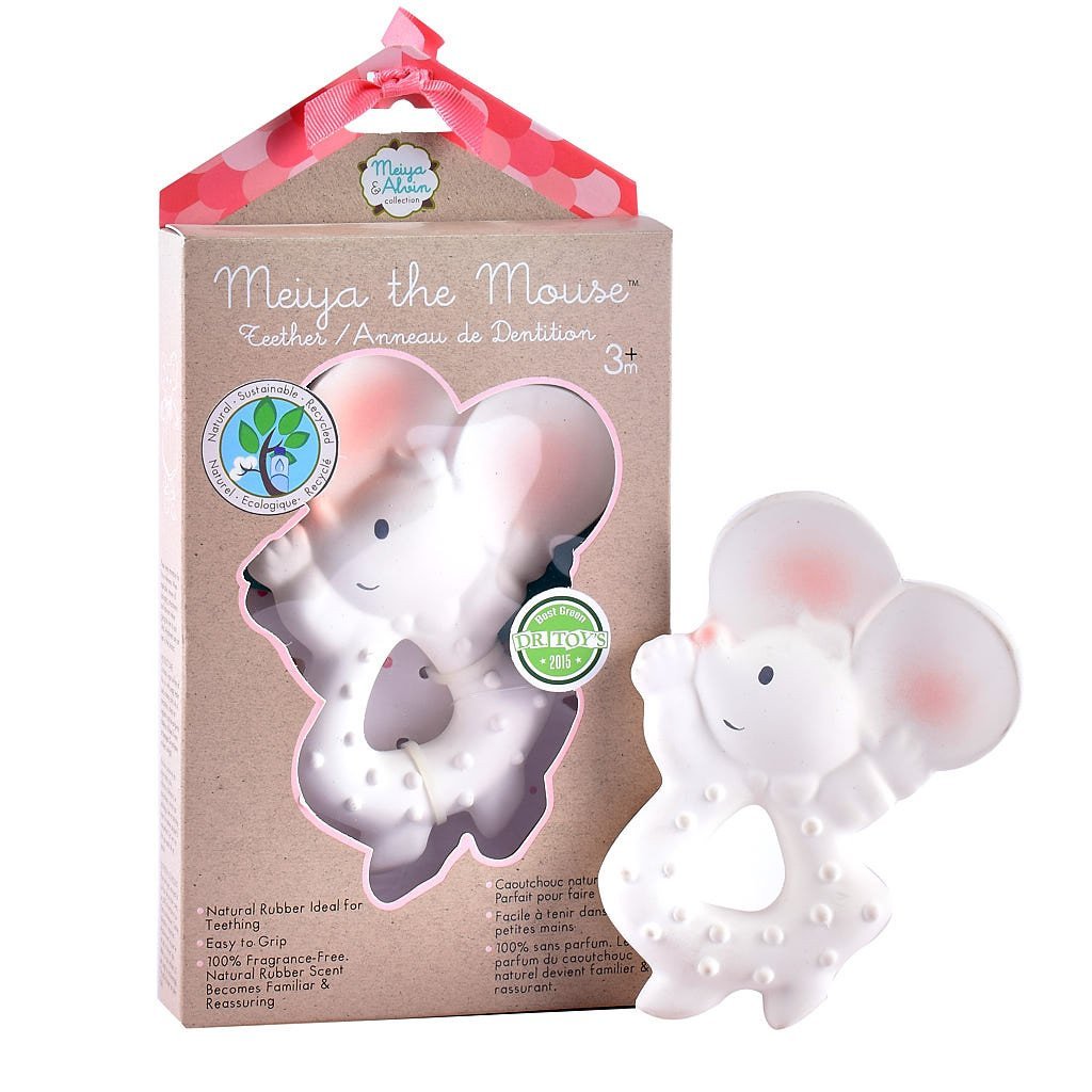 Meiya the Mouse Organic Natural Rubber Teether