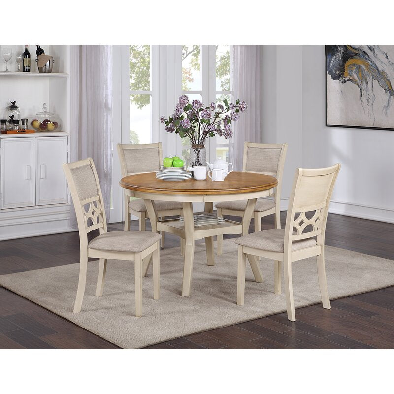 Moorland 5 Piece Dining Set Beige 47.24" W