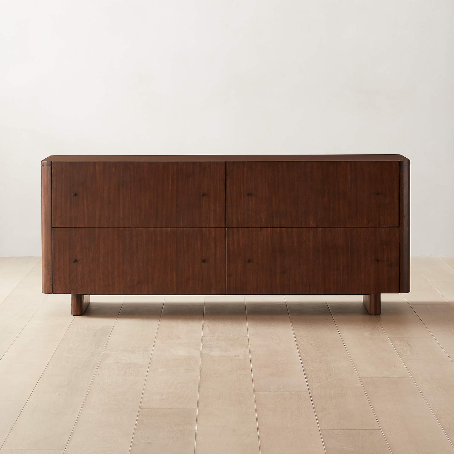 Andora Low 4-Drawer Wood Dresser