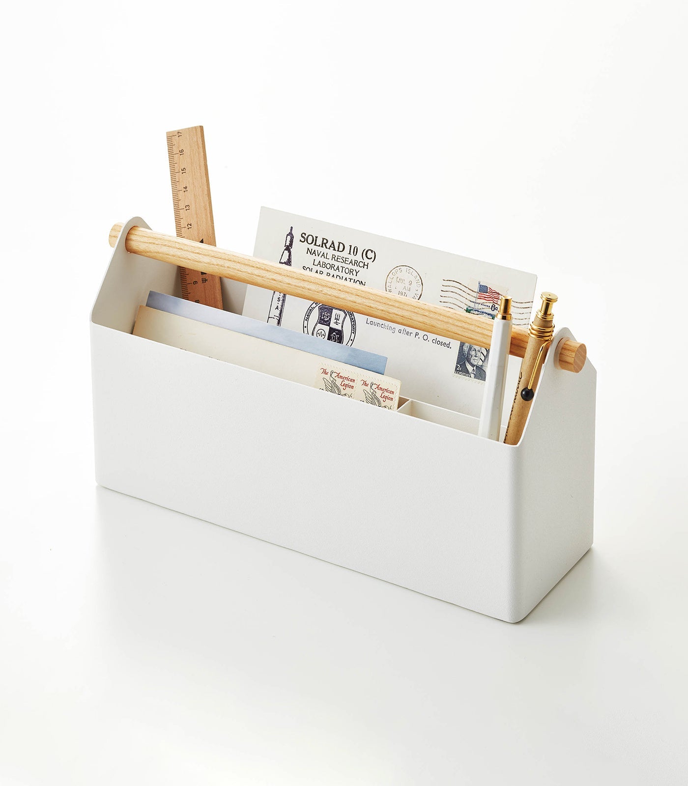 Desk Organizer - Steel + Wood