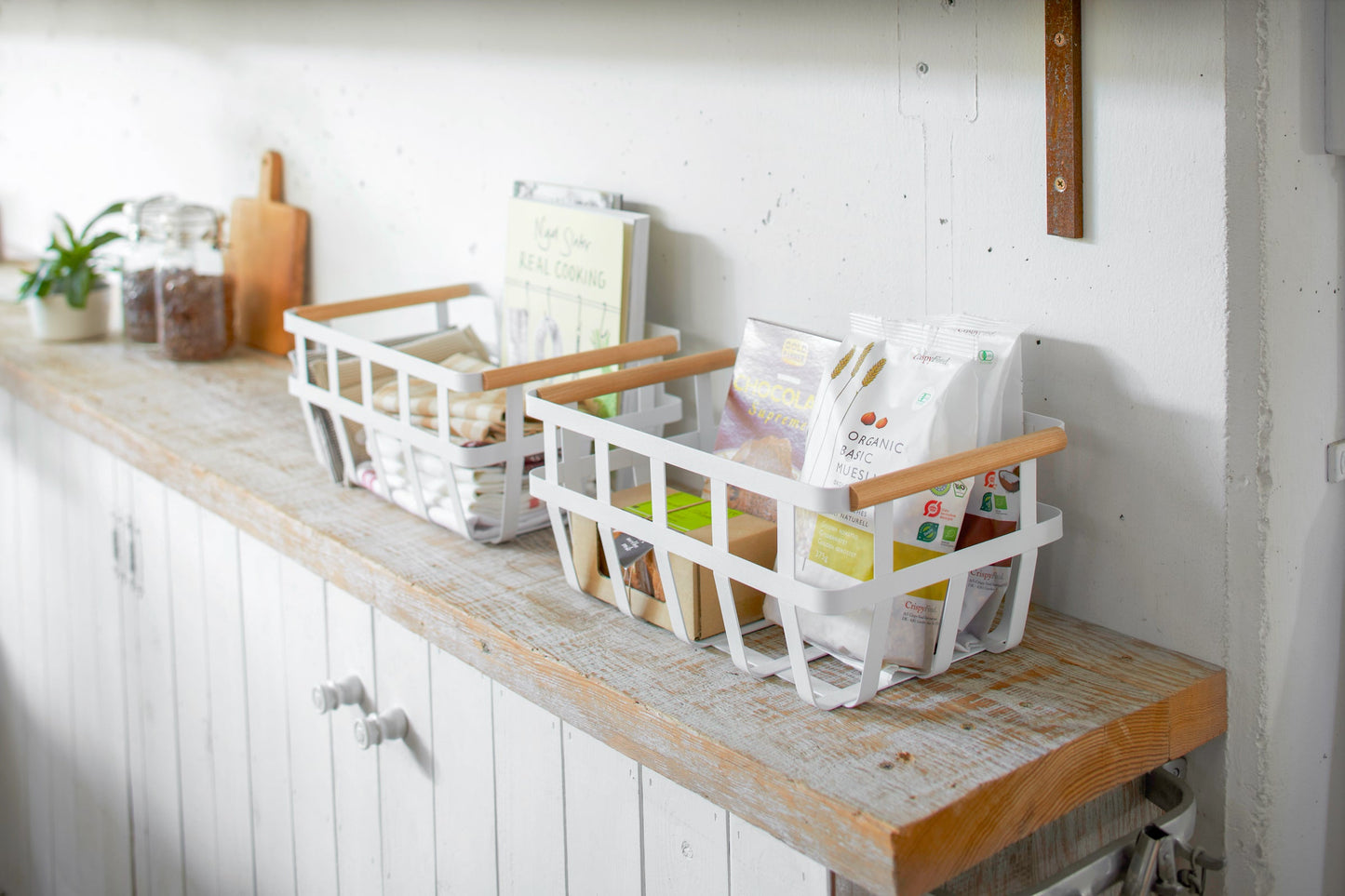 Storage Basket - Steel + Wood