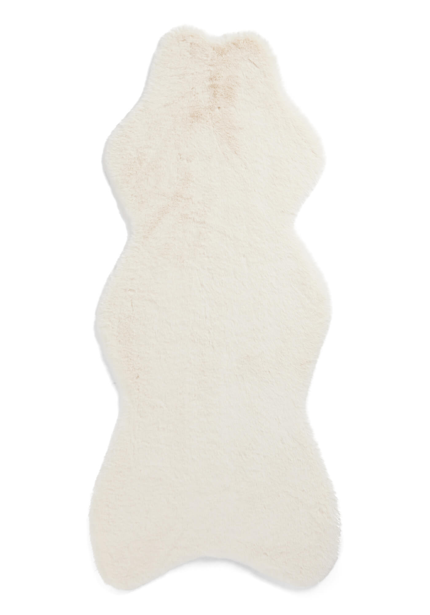 Faux Sheepskin Runner Rug Ivory