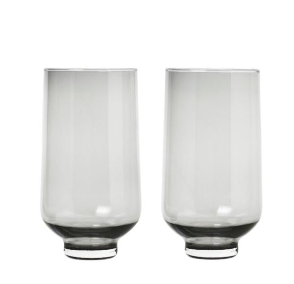 FLOW glasses - 14 oz - set of 2 - smoked