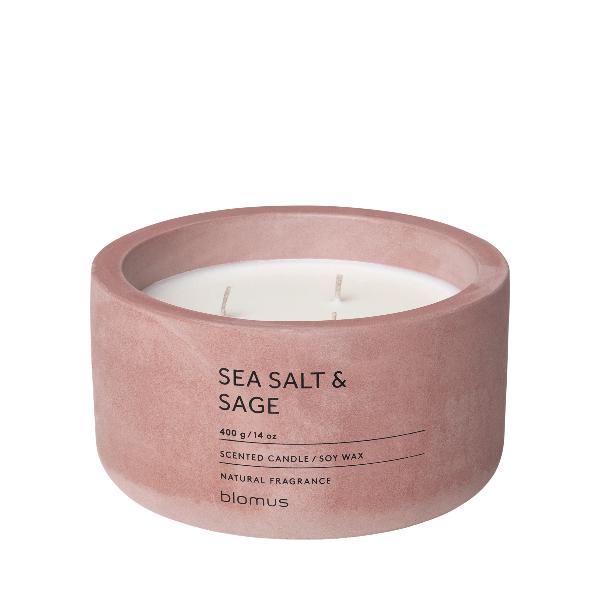 Scented Candle in Concrete Container - 3 Wick - Withered Rose
