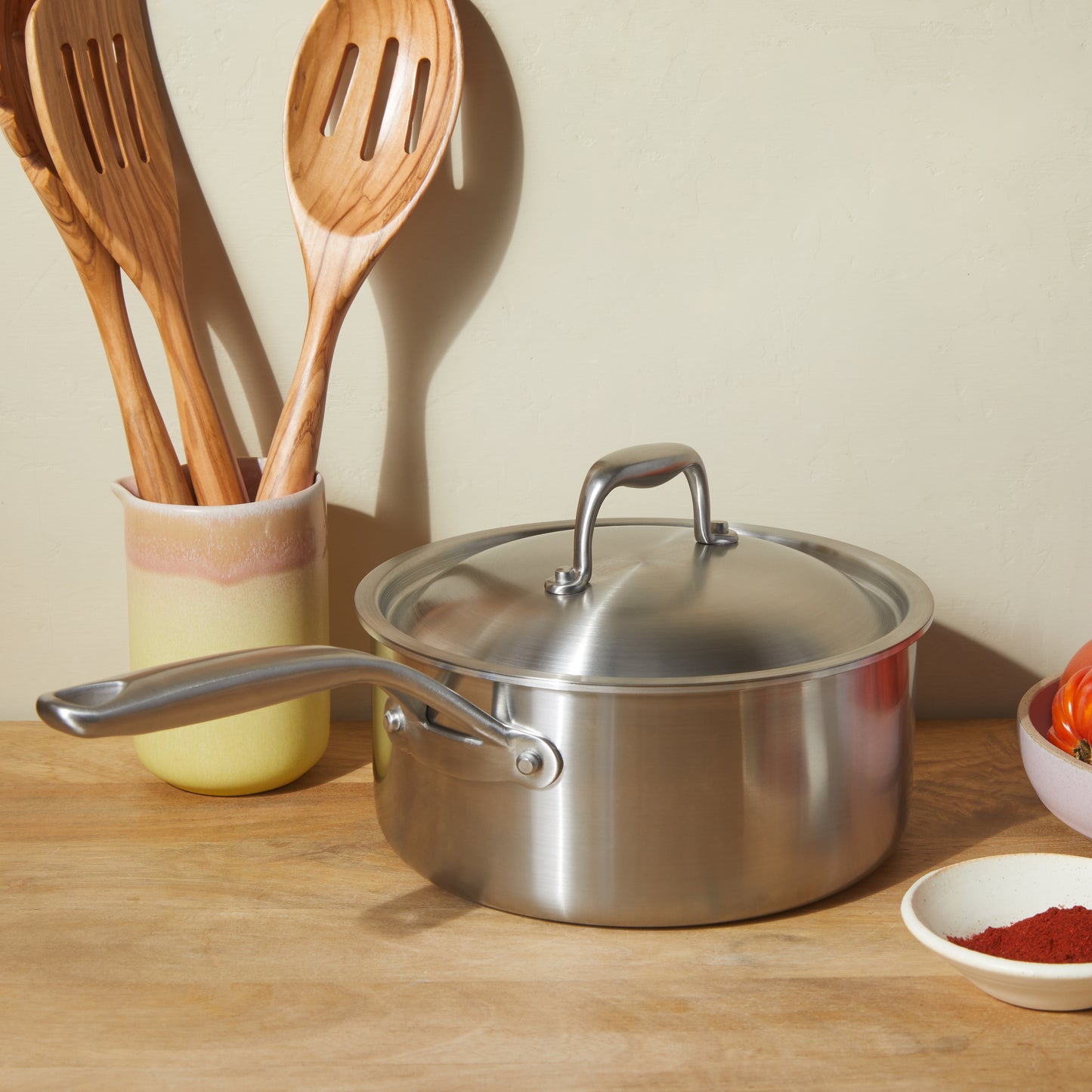 Temper Stainless Steel 5-ply Sauce Pan