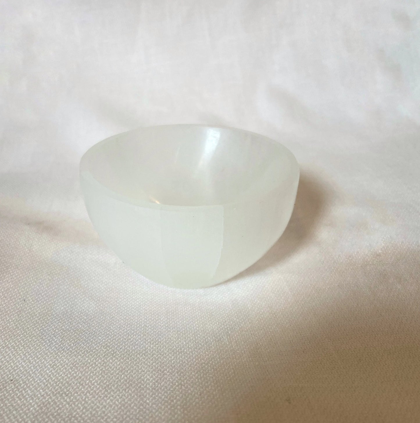 Small Polished Selenite Charging Crystal Bowl
