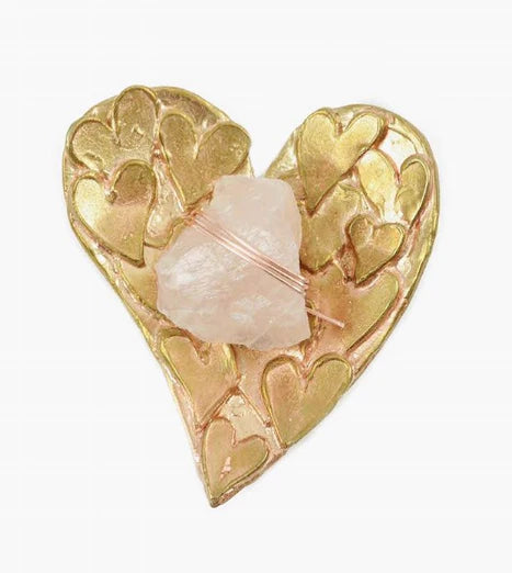Rose Quartz Healing Crystal Heart Dish