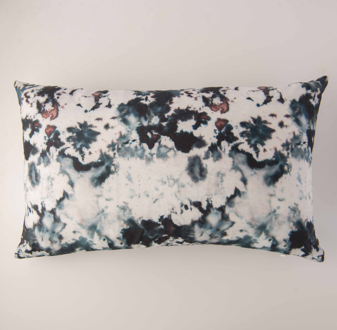 Grey Marble Lumbar Pillow