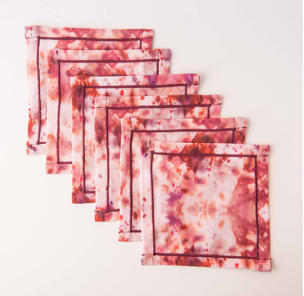 Rose Marble Cocktail Napkin