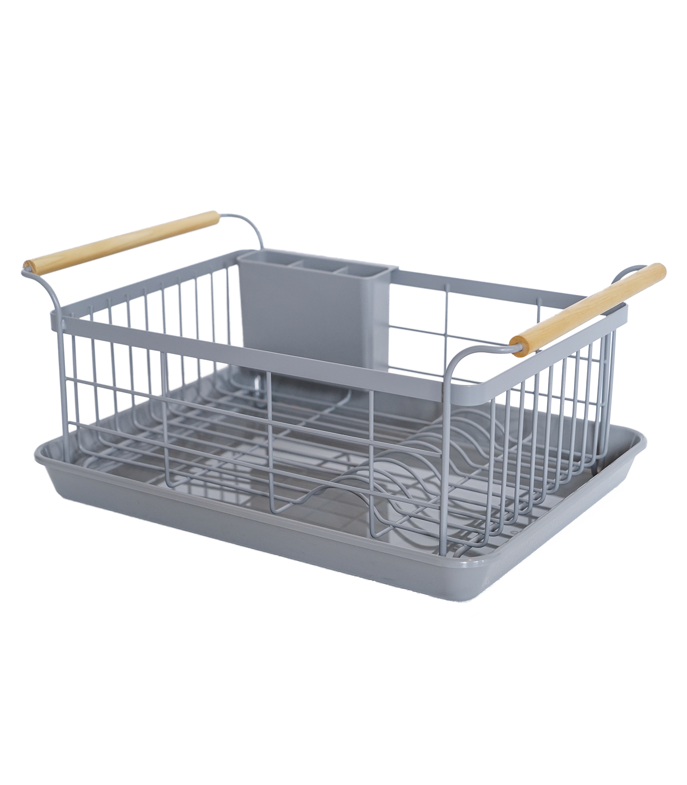 Dish Rack - Steel + Wood