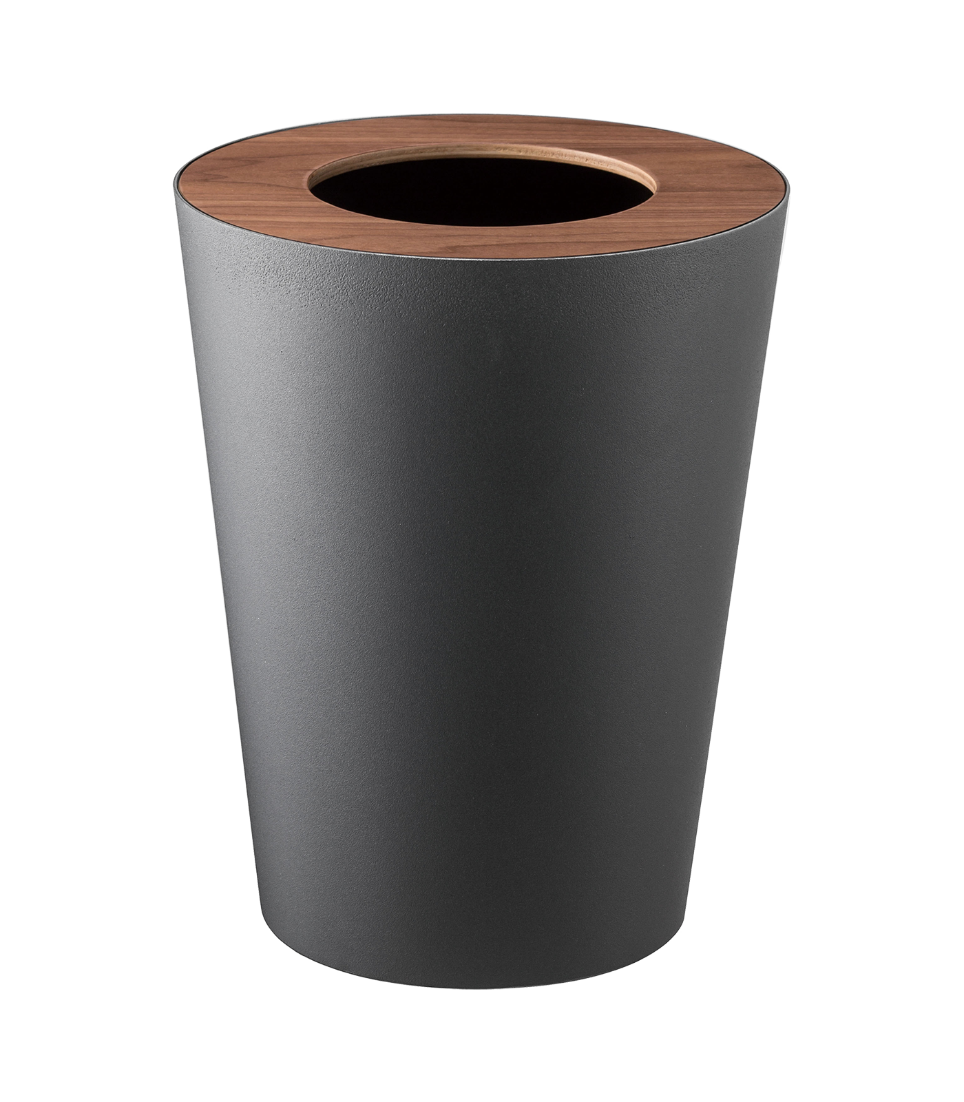 Trash Can - Steel + Wood - Round