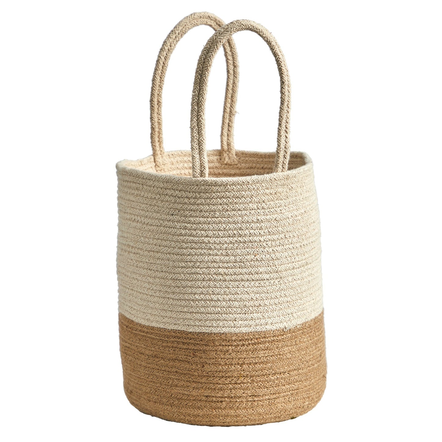 12” Handmade Natural Cotton Woven  Planter