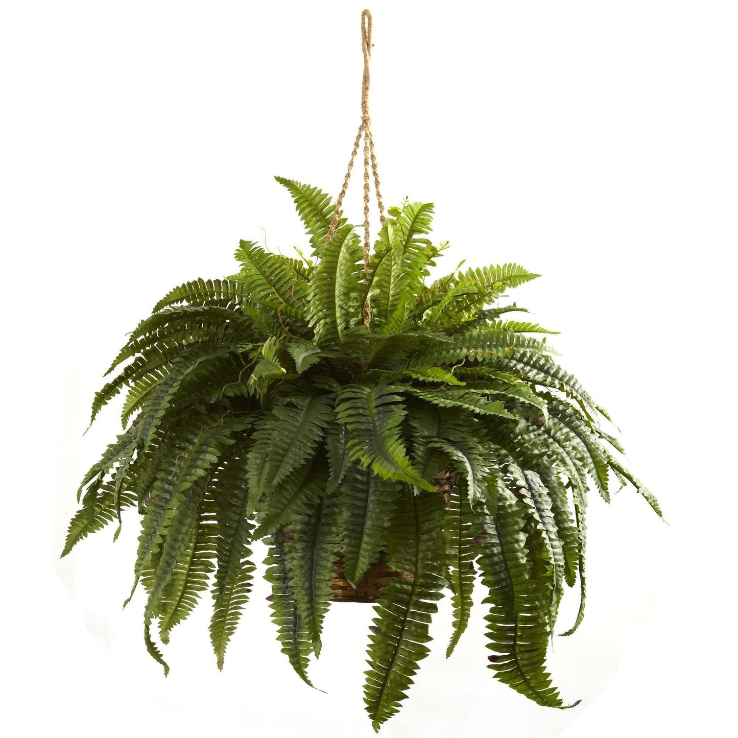 29" Artificial Double Giant Boston Fern Hanging Basket"