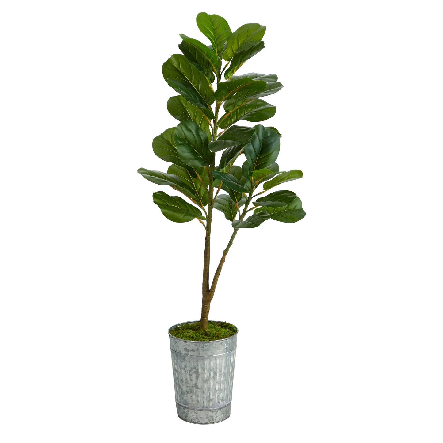 4’ Fiddle Leaf Fig Artificial Tree in Metal Planter