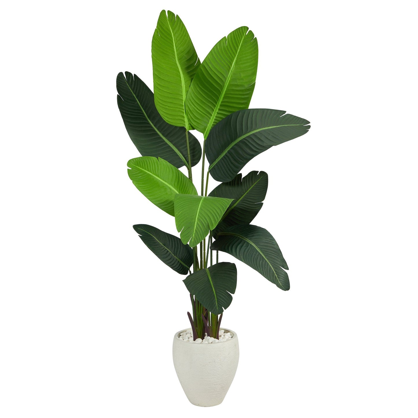 5’ Areca Artificial Palm Tree in White Planter (Indoor/Outdoor)