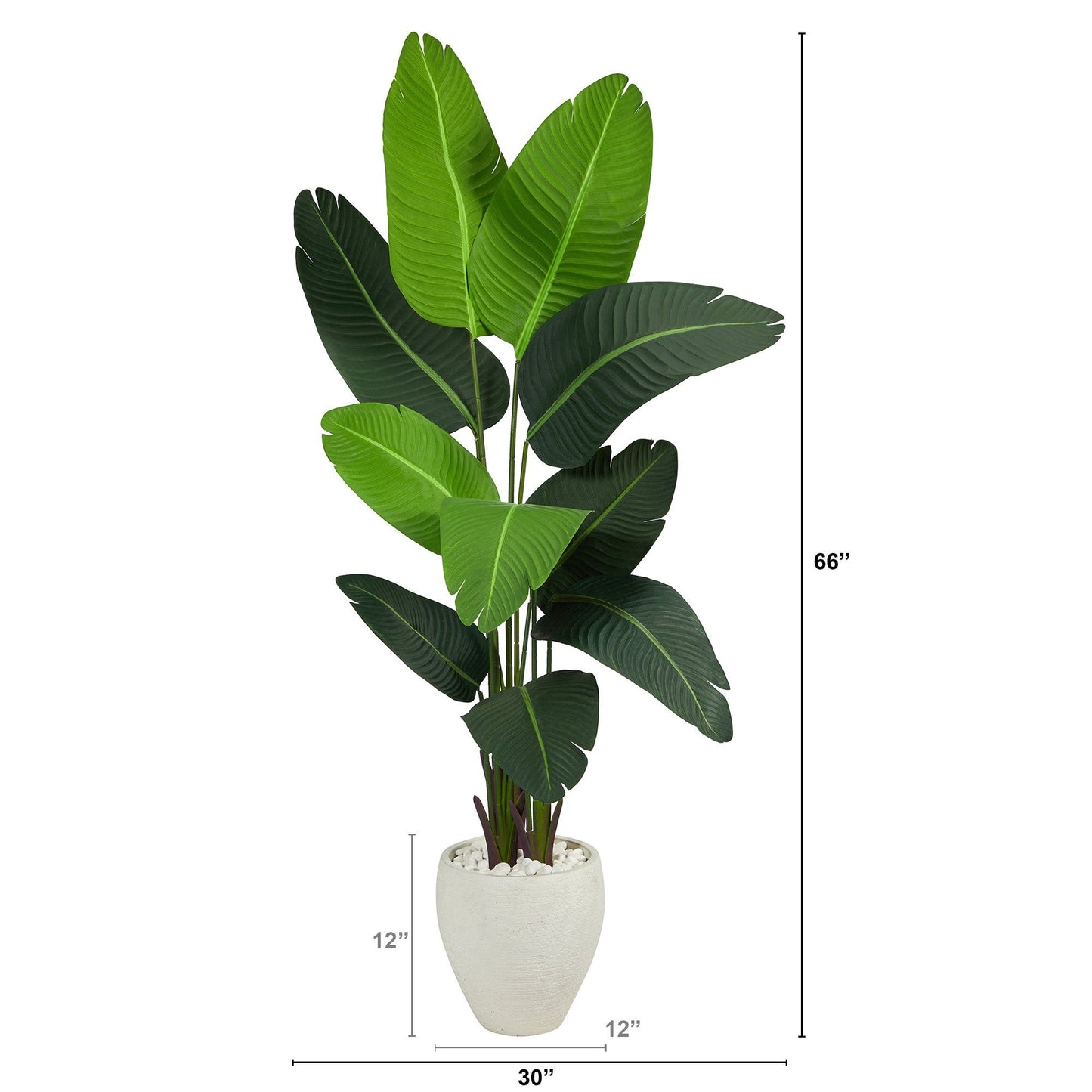 5’ Areca Artificial Palm Tree in White Planter (Indoor/Outdoor)