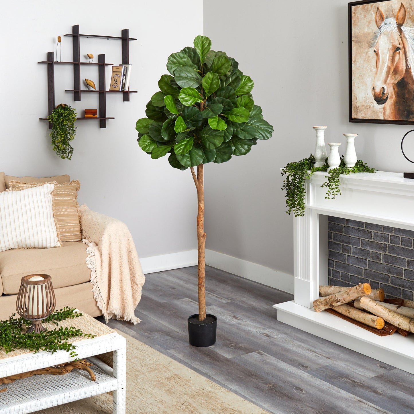 6’ Tall Fiddle Leaf Fig Artificial Tree