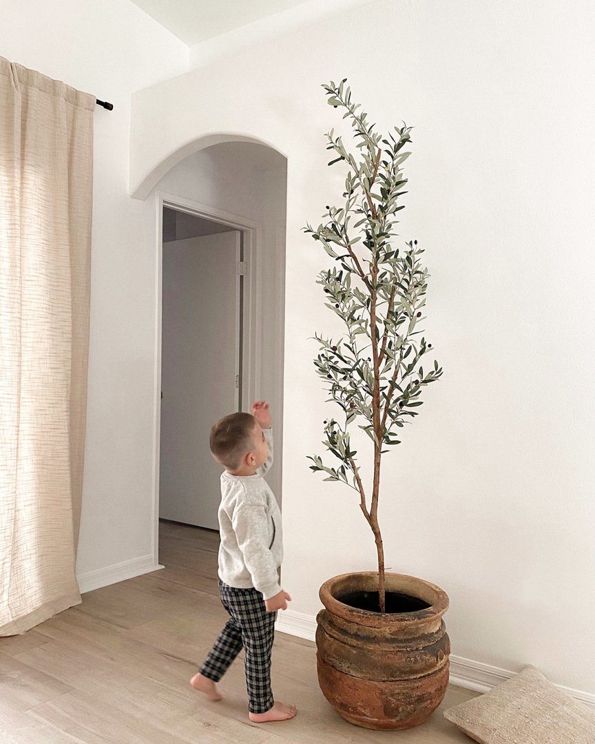 82” Artificial Olive Tree