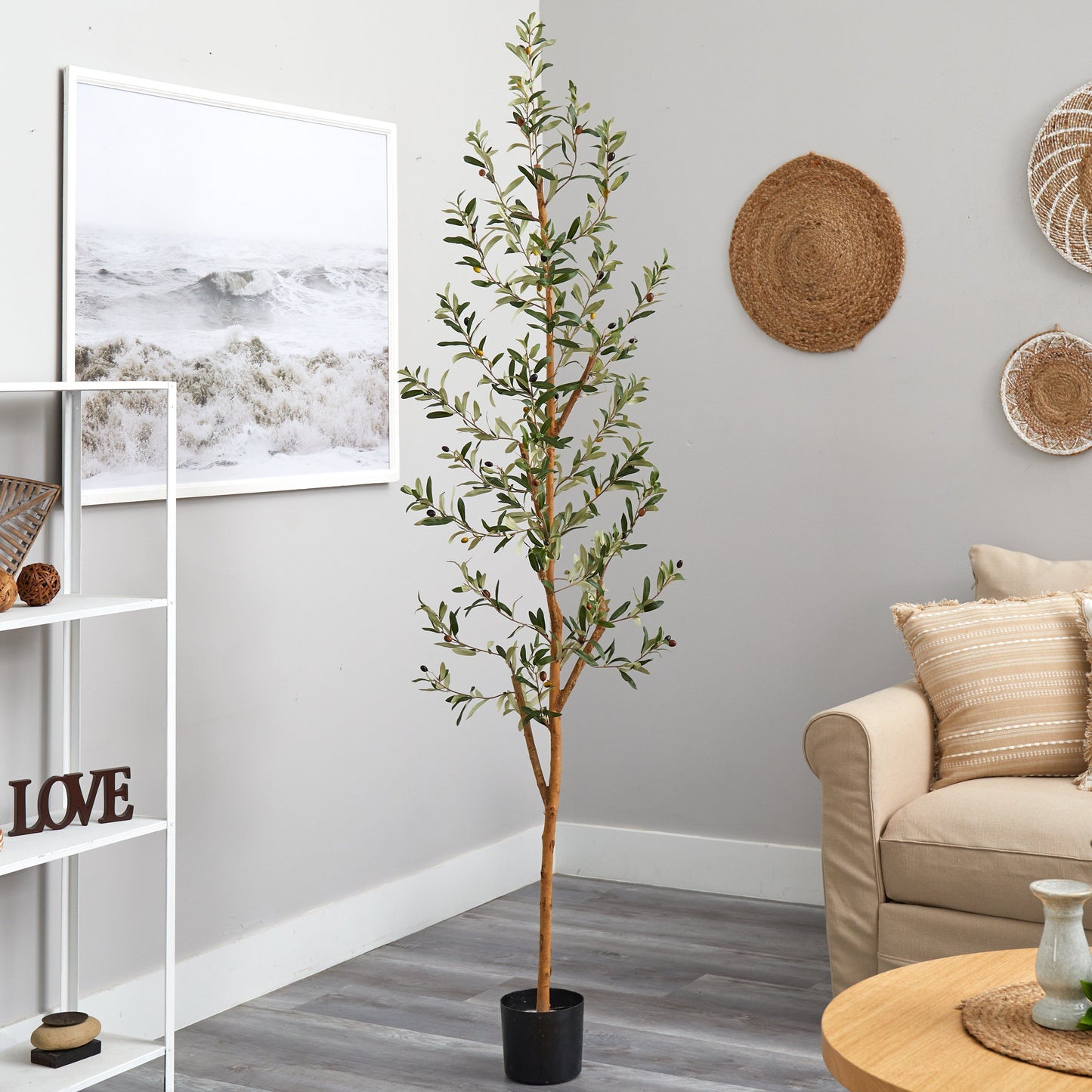 82” Artificial Olive Tree