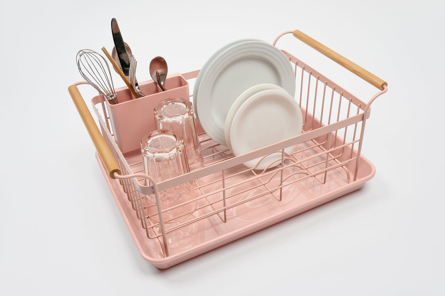 Dish Rack - Steel + Wood