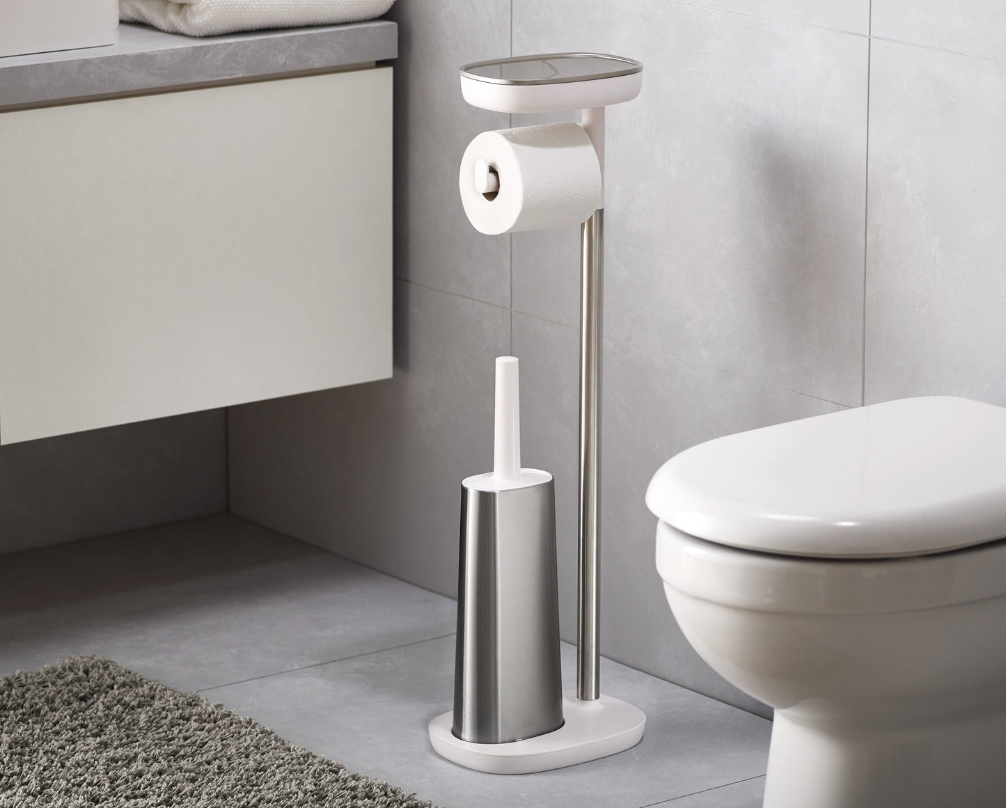 EasyStore™ Plus Toilet Paper Holder with Flex™ Steel Toilet Brush