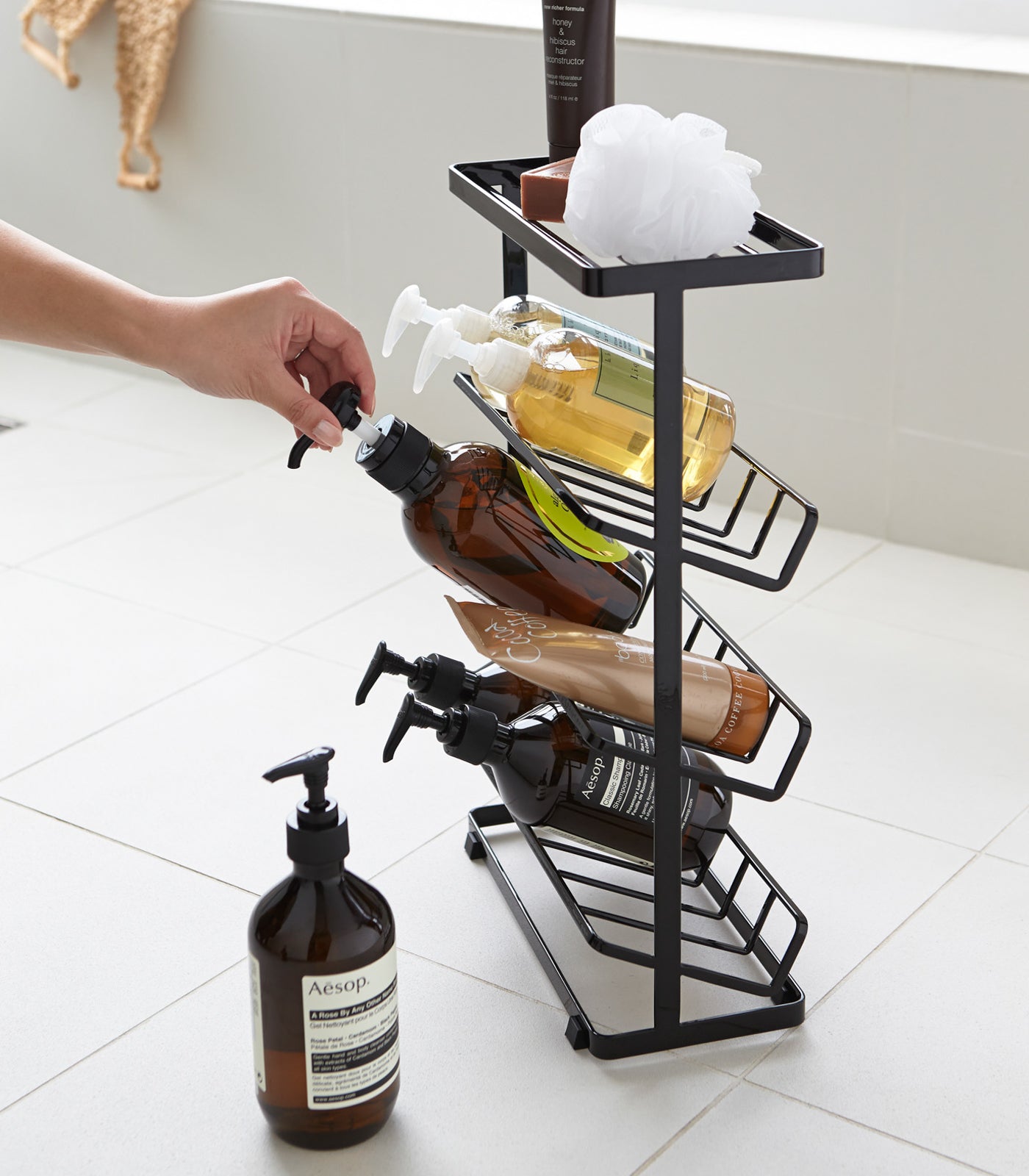 Shower Dispenser Caddy - Steel