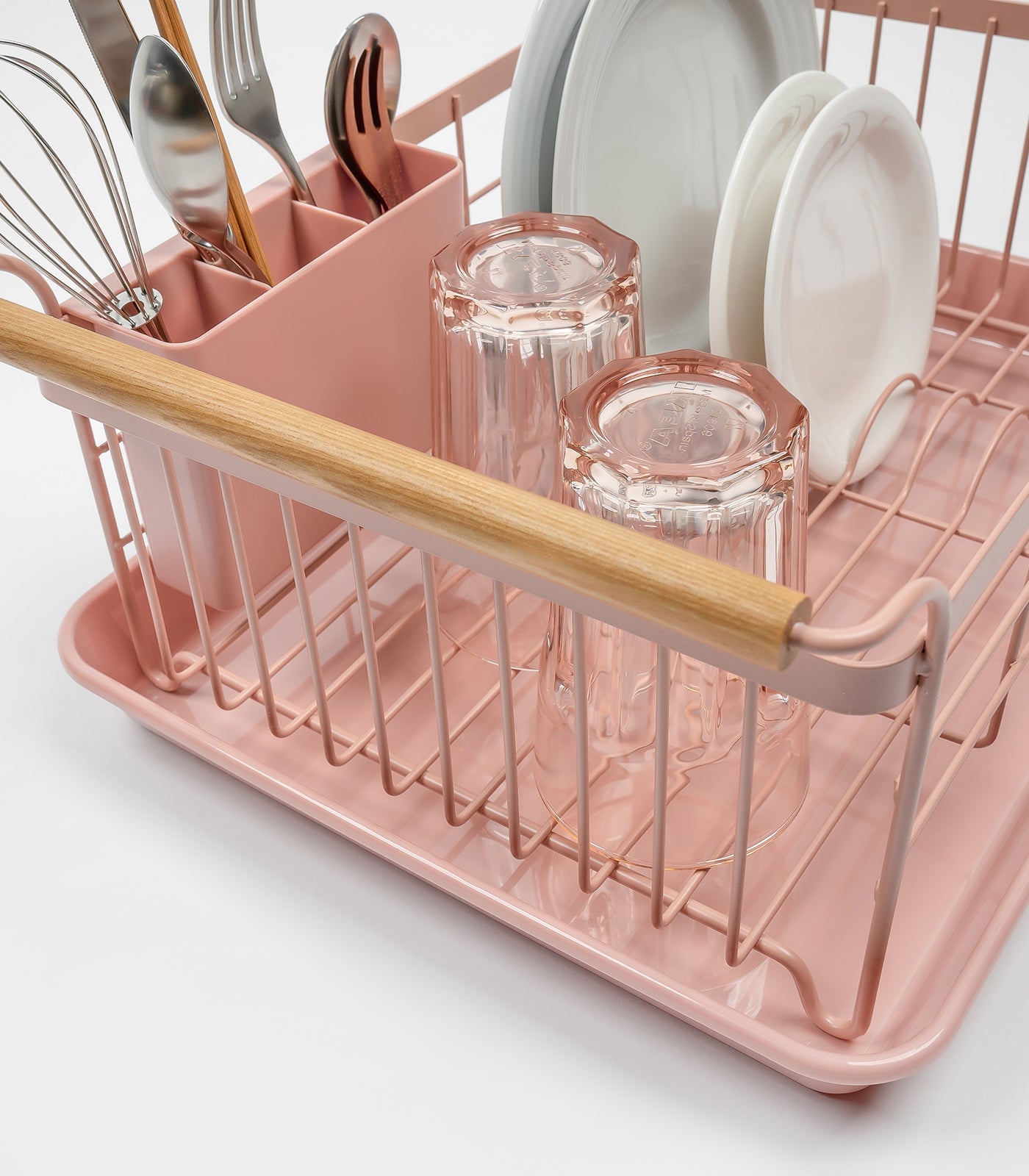 Dish Rack - Steel + Wood