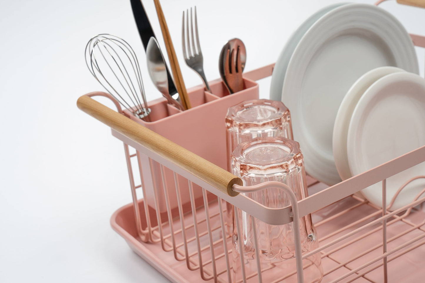 Dish Rack - Steel + Wood