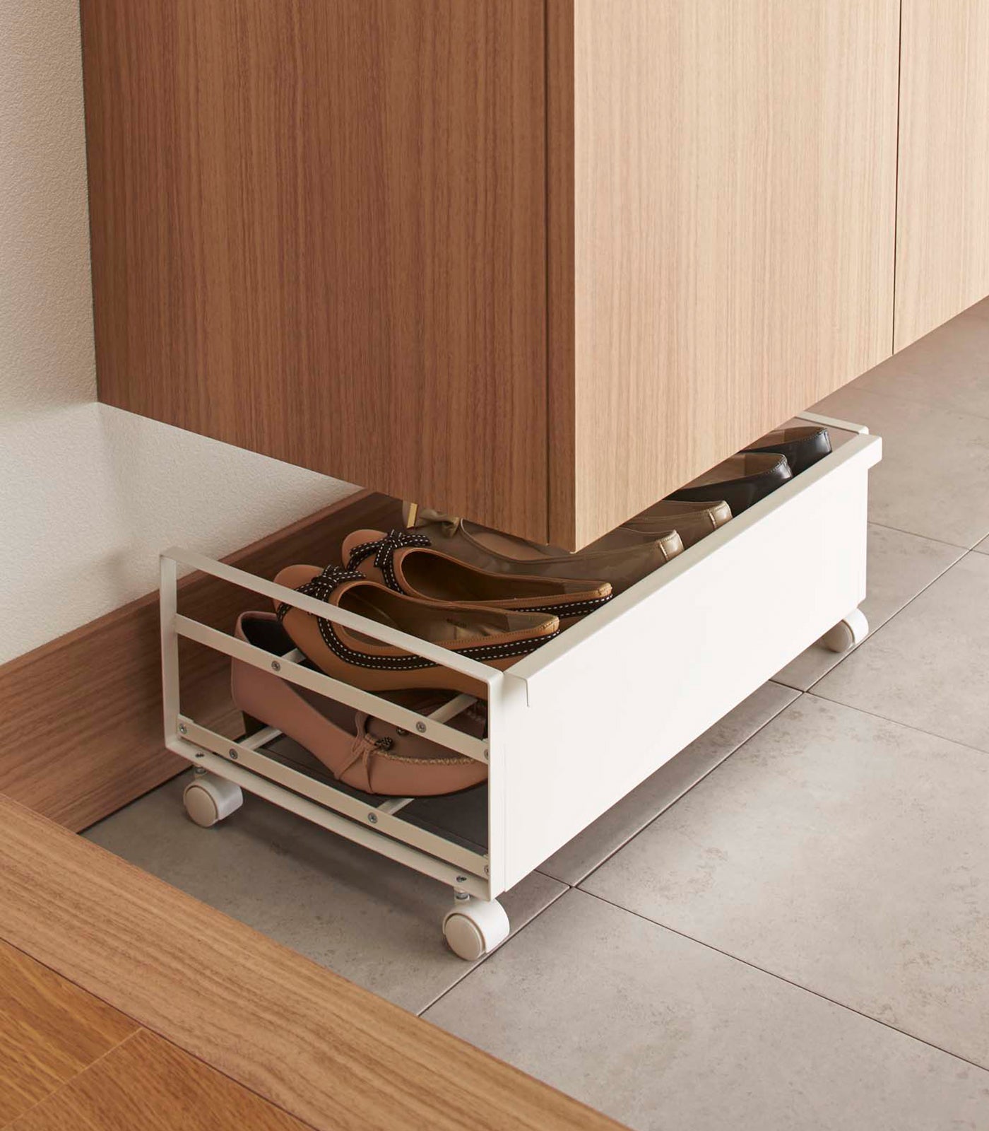 Rolling Shoe Rack - Steel