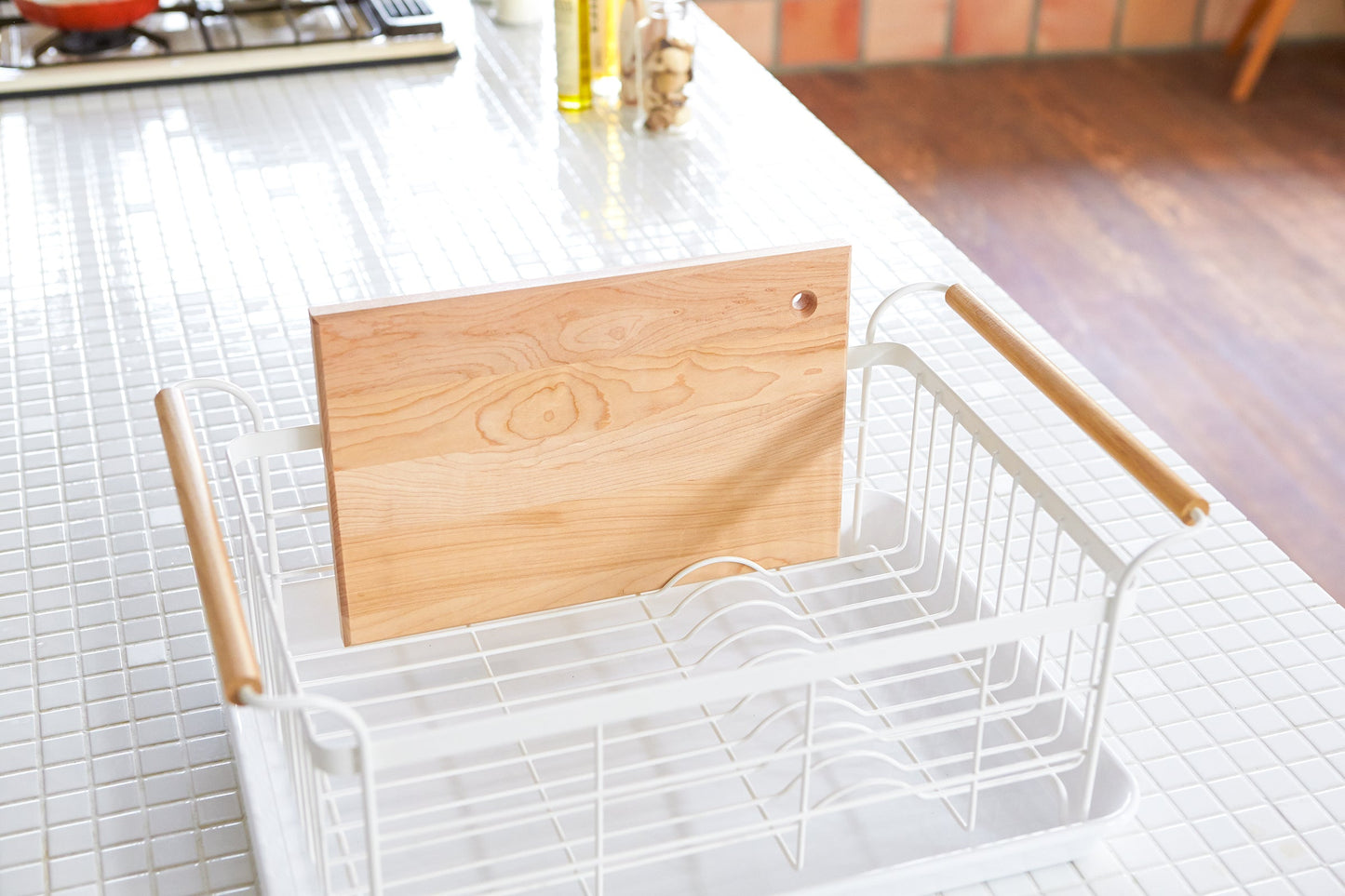 Dish Rack - Steel + Wood