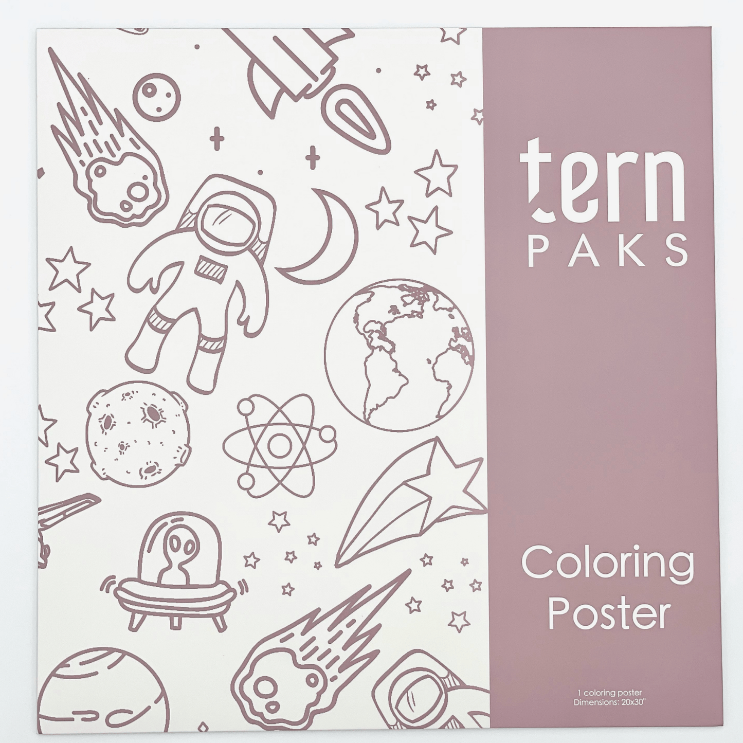 Medium Coloring Sheet: Into Space