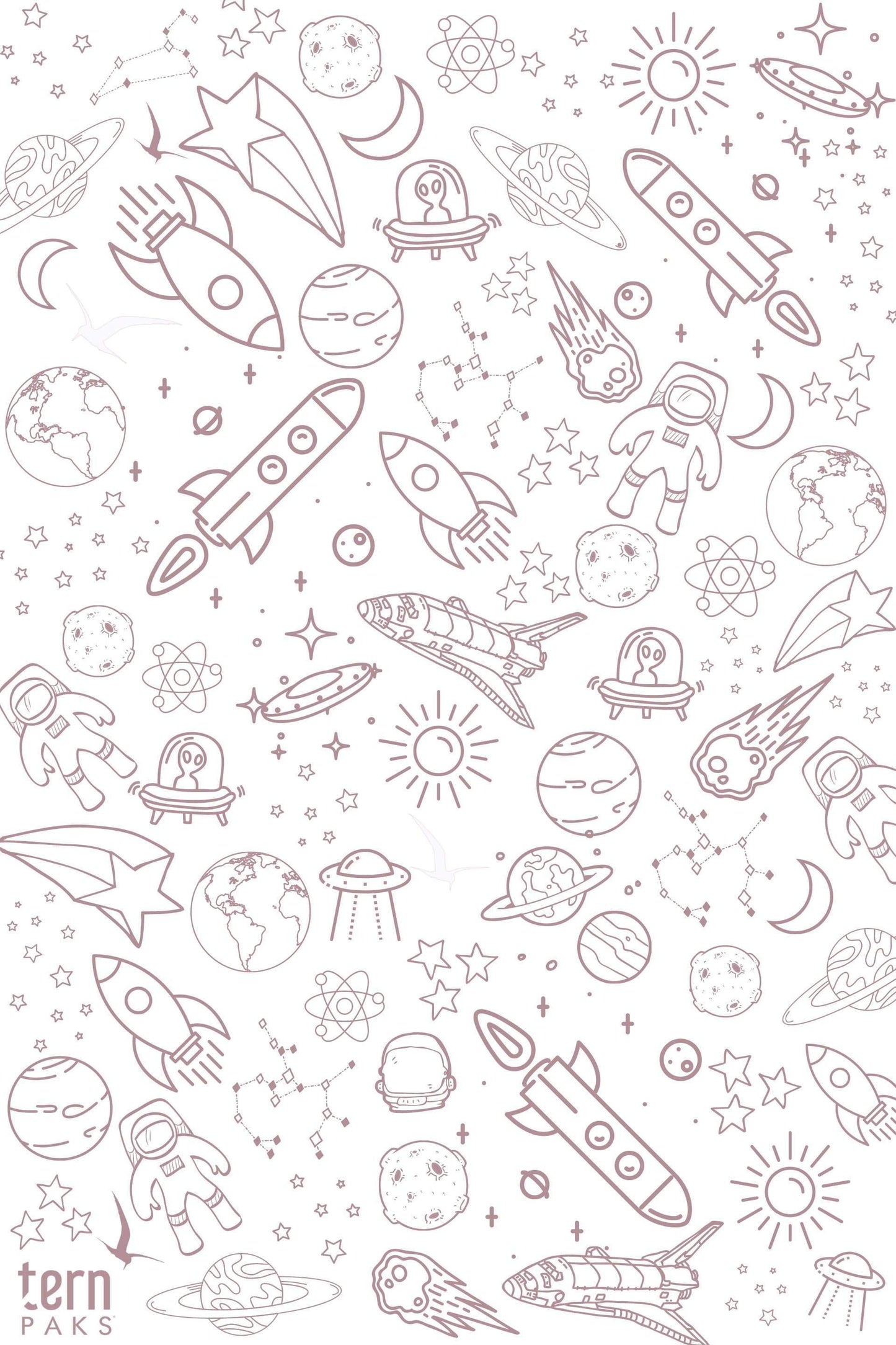 Medium Coloring Sheet: Into Space