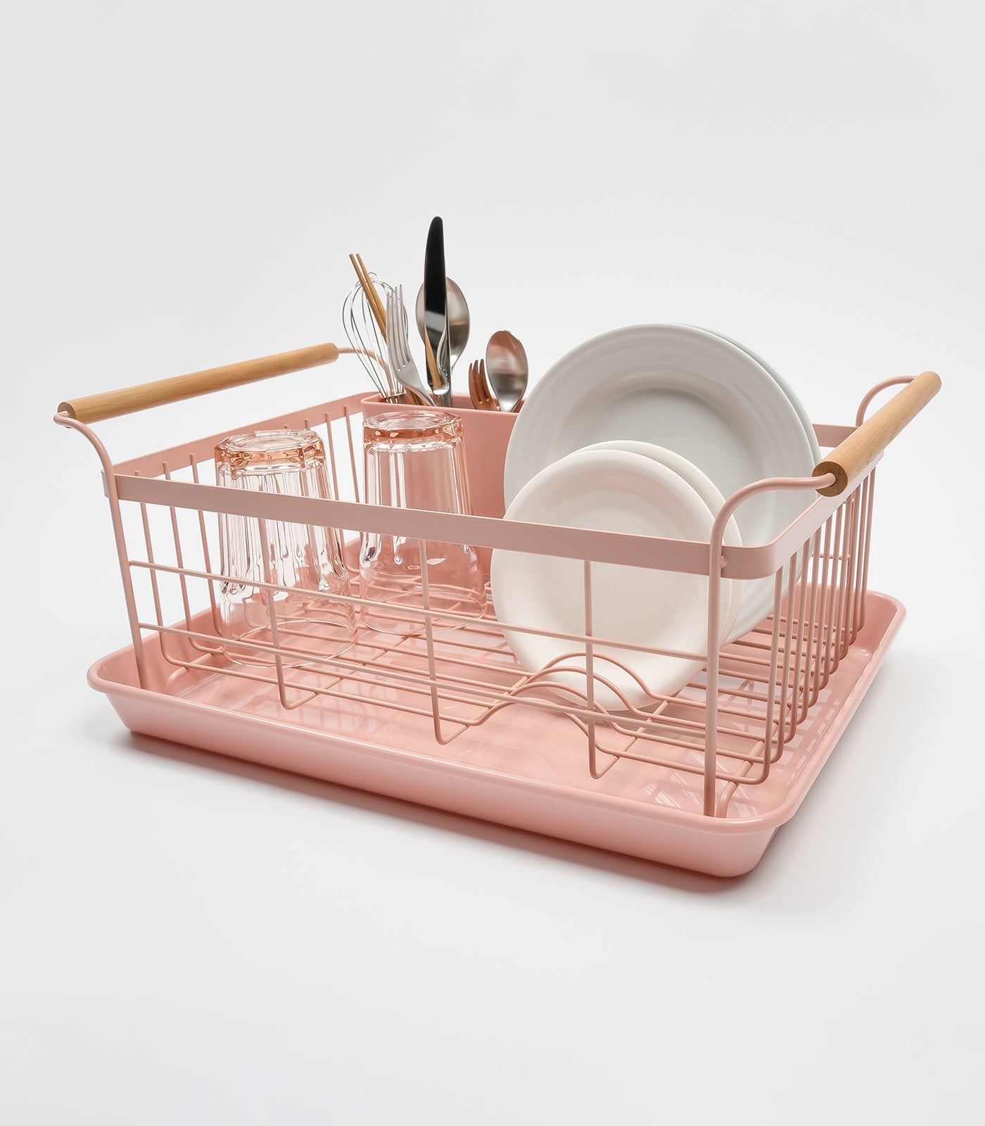 Dish Rack - Steel + Wood